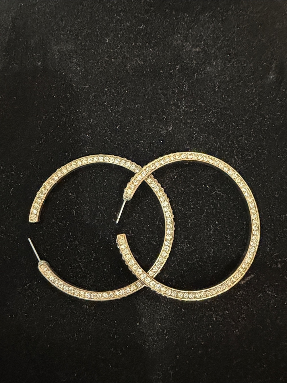 Gold Crystal Hoop Earrings - Women Jewelry